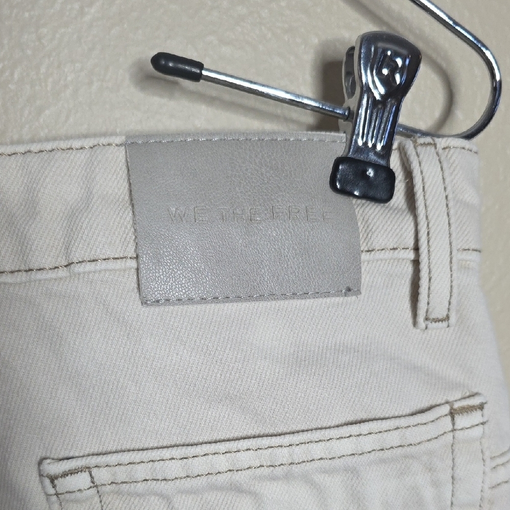 We The Free Jeans Deep Trance Dropped Boyfriend Wide Leg Denim Cream Size 24 - Picture 8 of 14